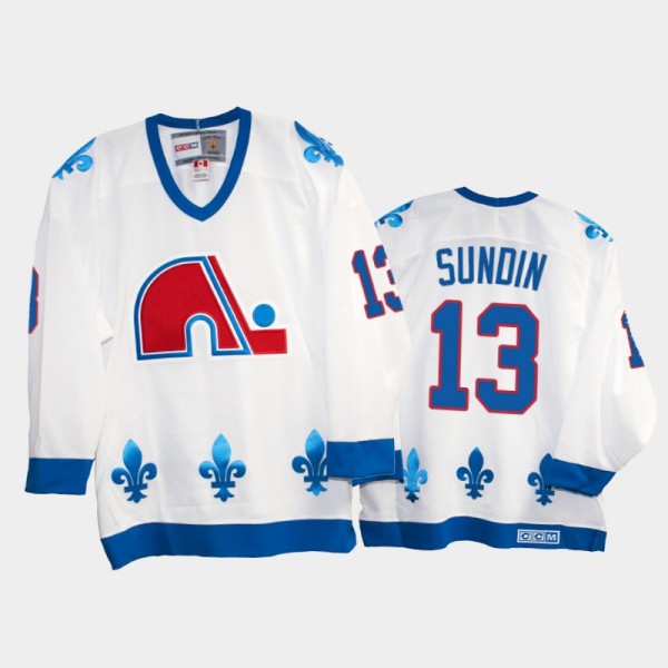 Mats Sundin #13 Quebec Nordiques Heritage Vintage ...