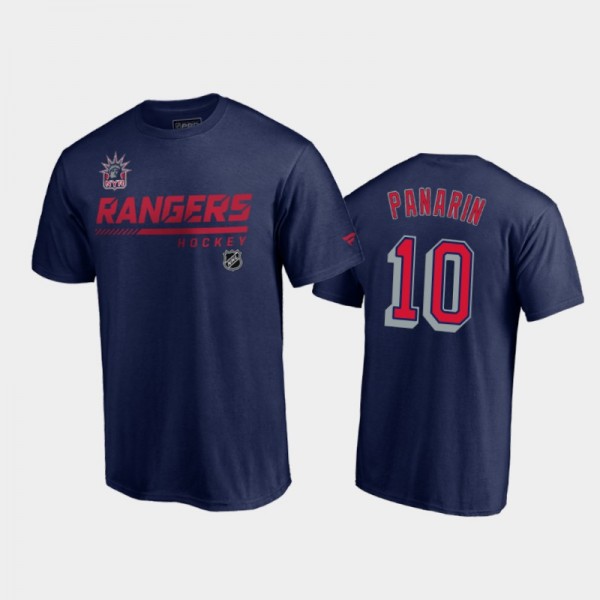 Men's New York Rangers Artemi Panarin #10 Authentic Pro Special Edition Navy T-Shirt