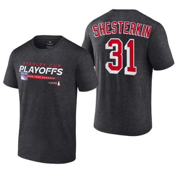 Igor Shesterkin 2022 Stanley Cup Playoffs New York Rangers Charcoal T-Shirt
