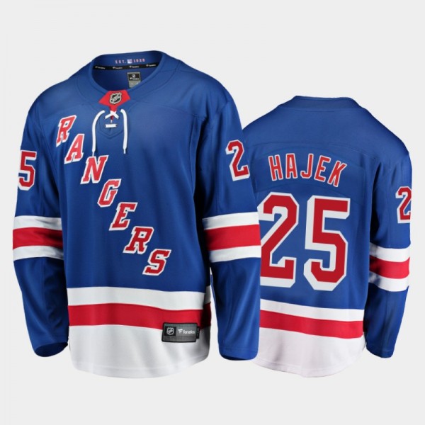 New York Rangers #25 Libor Hajek Home Royal 2021-2...