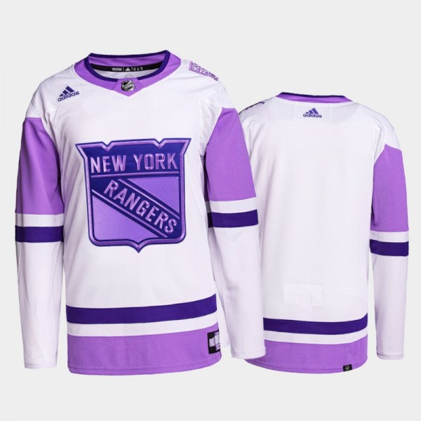New York Rangers HockeyFightsCancer White Purple P...