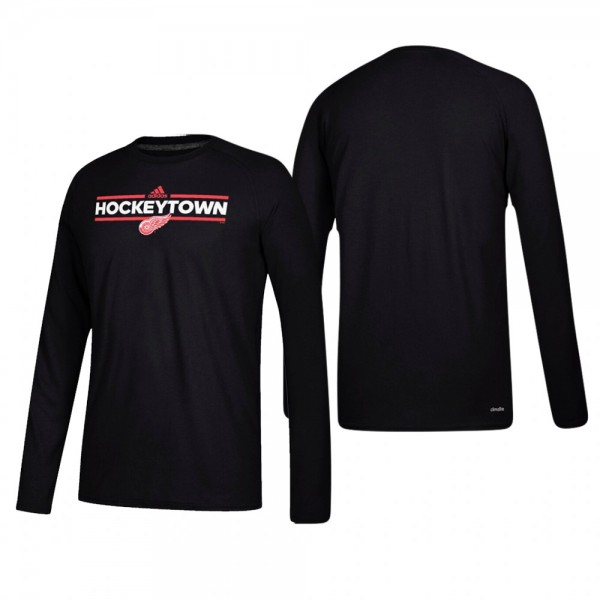 Men's Detroit Red Wings Ultimate Dassler Long Sleeve Local Black T-Shirt