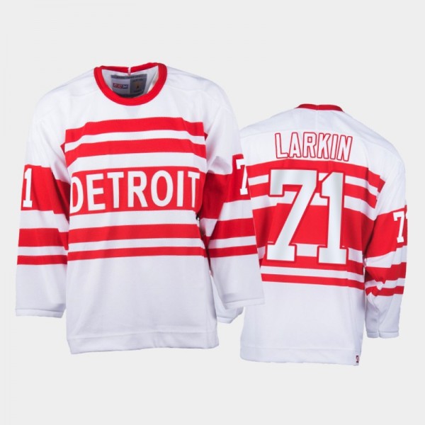 Detroit Red Wings Dylan Larkin #71 Heritage White ...