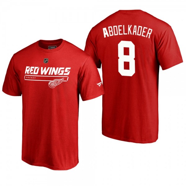 Men's Detroit Red Wings Justin Abdelkader #8 Rinkside Collection Prime Authentic Pro Red T-shirt