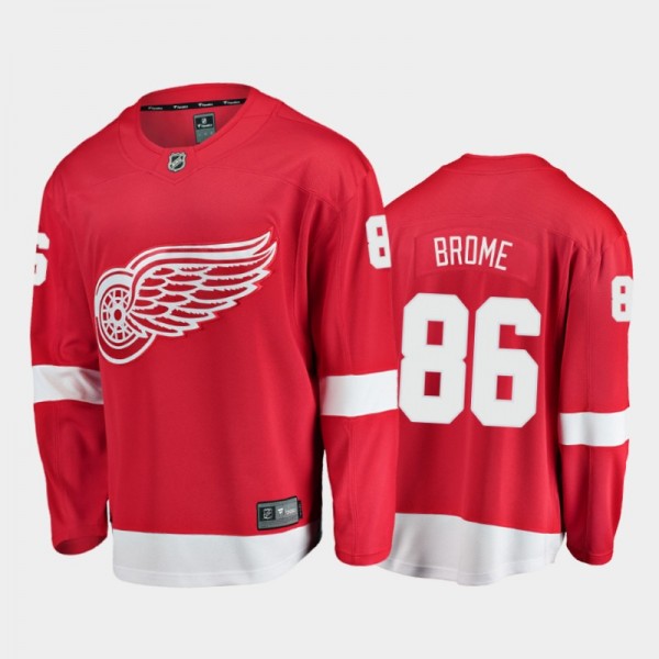 Men's Detroit Red Wings Mathias Brome #86 Home Red...