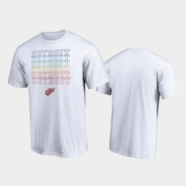 Men's Detroit Red Wings City Pride White T-Shirt