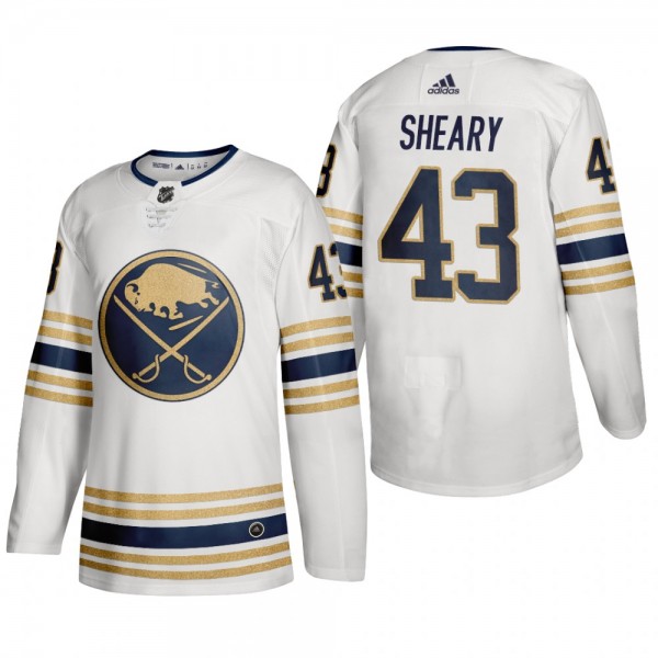 Sabres Conor Sheary #43 50th Anniversary Third Jersey - White