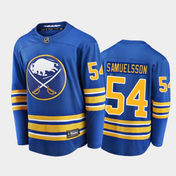 Men's Buffalo Sabres Mattias Samuelsson #54 Home R...