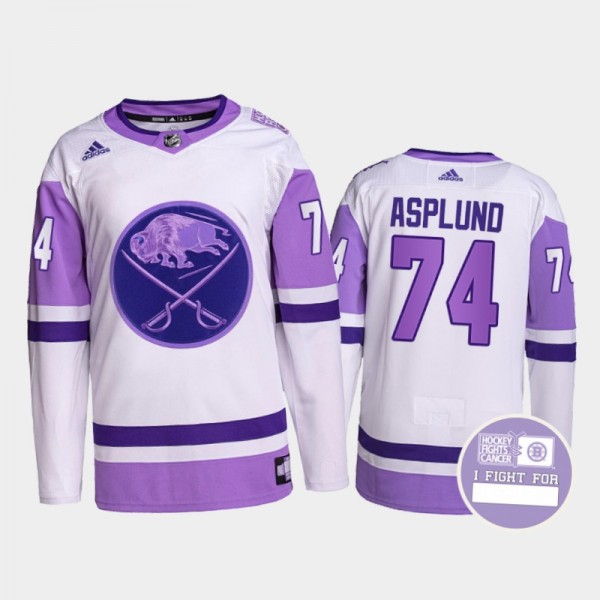 Buffalo Sabres Hockey Fights Cancer Rasmus Asplund...