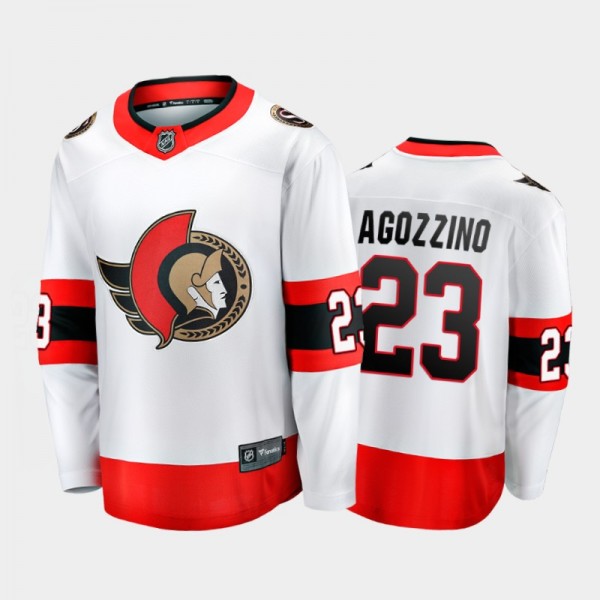 Ottawa Senators #23 Andrew Agozzino White 2021-22 ...