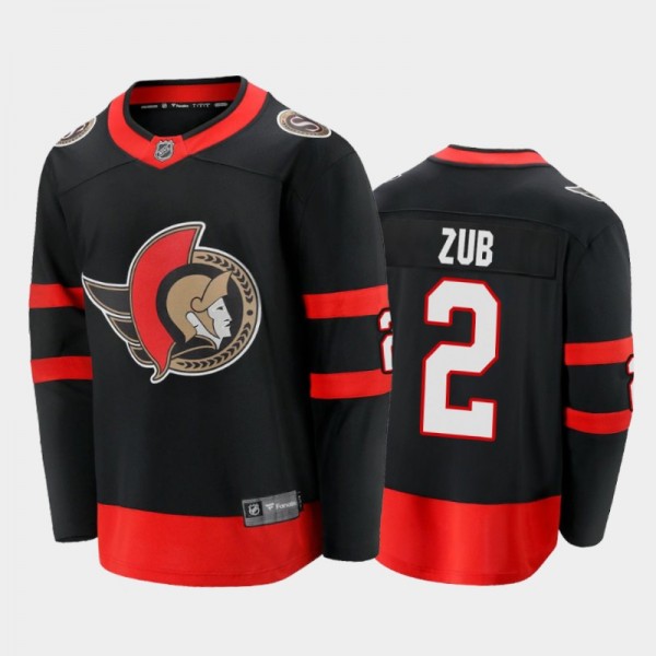 Men's Ottawa Senators Artem Zub #2 Home Black 2020...