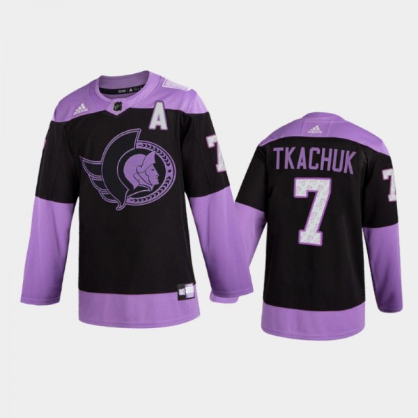Men Ottawa Senators Brady Tkachuk #7 2021 Hockey F...