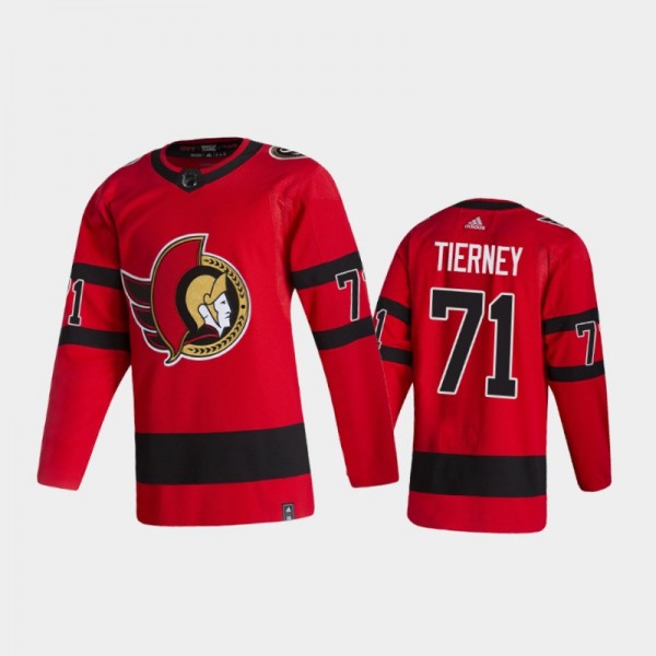 Ottawa Senators Chris Tierney #71 Reverse Retro 2020-21 Red Authentic Jersey