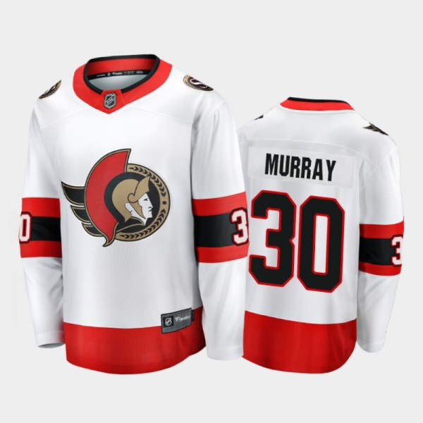 Ottawa Senators Matt Murray #30 Away White 2020-21 Breakaway Player Jersey