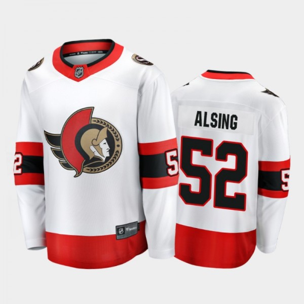 Men's Ottawa Senators Olle Alsing #52 Away White 2...
