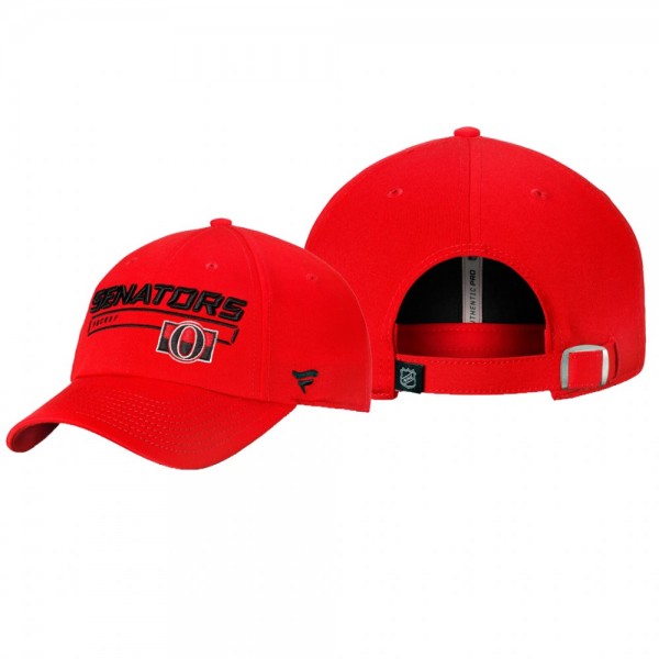 Ottawa Senators Red Authentic Pro Rinkside Fundamental Adjustable Hat