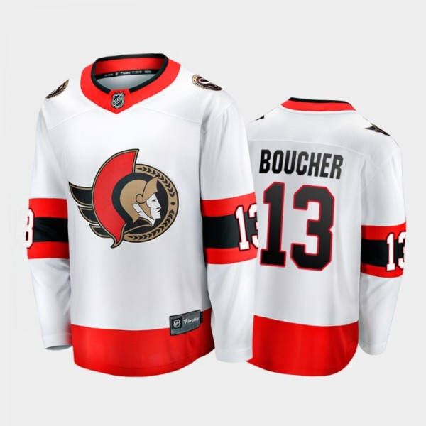 Men Ottawa Senators Tyler Boucher #13 Away White 2...