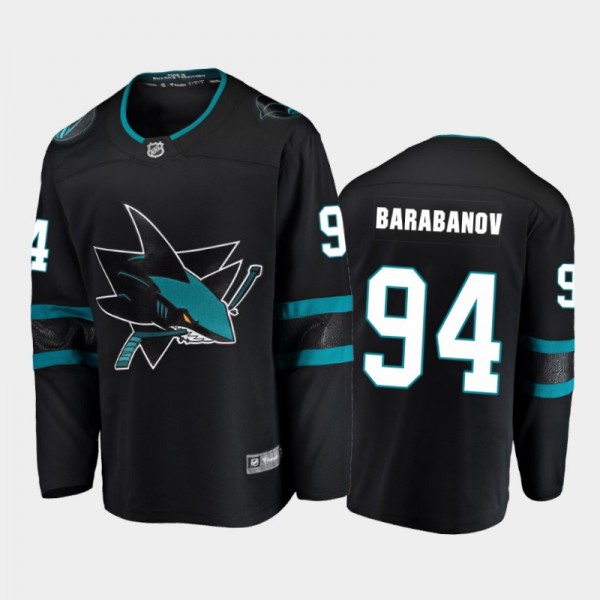 Men's San Jose Sharks Alexander Barabanov #94 Alte...