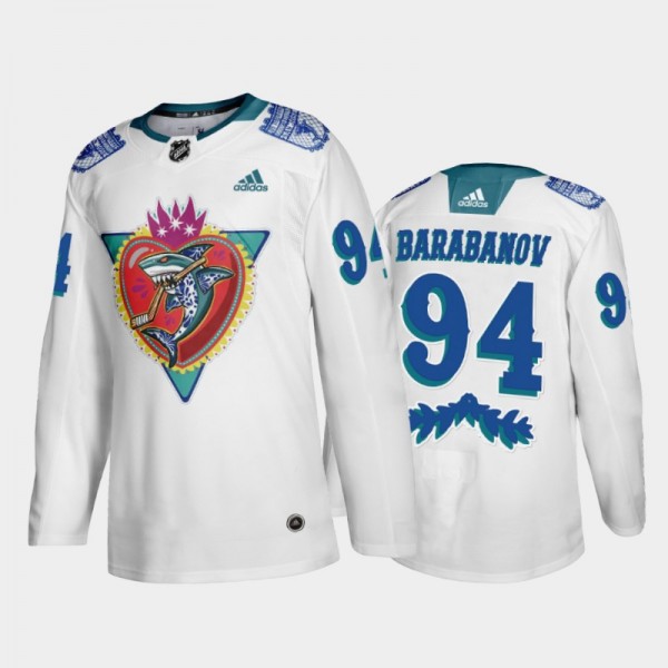 Men's San Jose Sharks Alexander Barabanov #94 Los ...