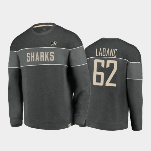 Men's San Jose Sharks Varsity Reserve Charcoal Sweatshirt
