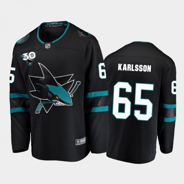 Men's San Jose Sharks Erik Karlsson #65 Commemorat...