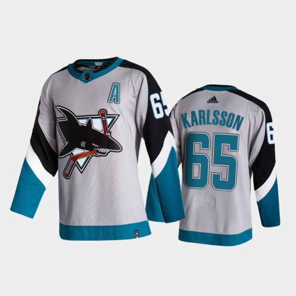 Men San Jose Sharks Erik Karlsson #65 Reverse Retr...