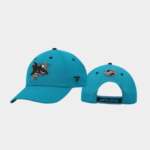 Men's San Jose Sharks Adjustable 30th Anniversary Heritage Teal Hat