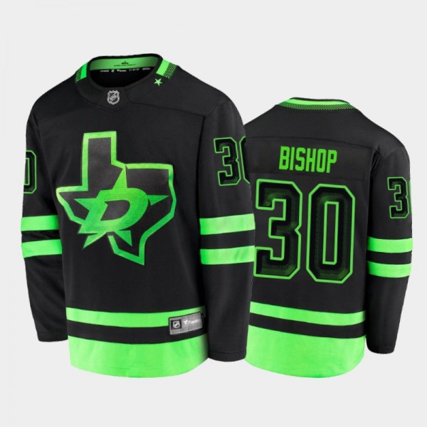 Dallas Stars Ben Bishop #30 Alternate Black 2020-2...