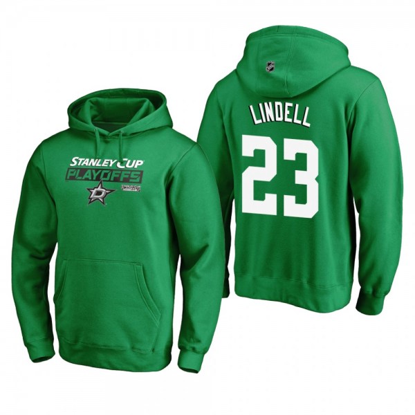 Stars Esa Lindell #23 Bound Body Checking Kelly Green Cheap 2019 Stanley Cup Playoffs Hoodie