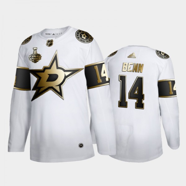 Dallas Stars Jamie Benn #14 2020 Stanley Cup Final Bound White Golden Limited Edition Jersey