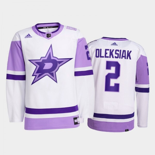 Dallas Stars 2021 HockeyFightsCancer Jamie Oleksia...