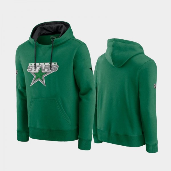 Men's Dallas Stars Special Edition Archival Throwback Pullover Kelly Green Hoodie