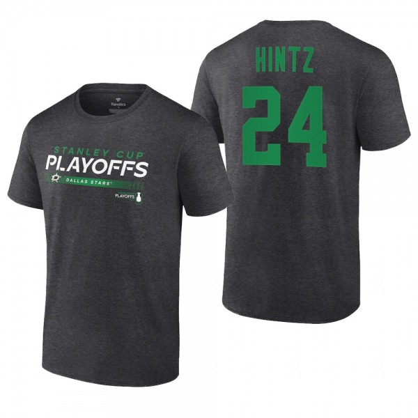 Roope Hintz 2022 Stanley Cup Playoffs Charcoal Stars T-Shirt