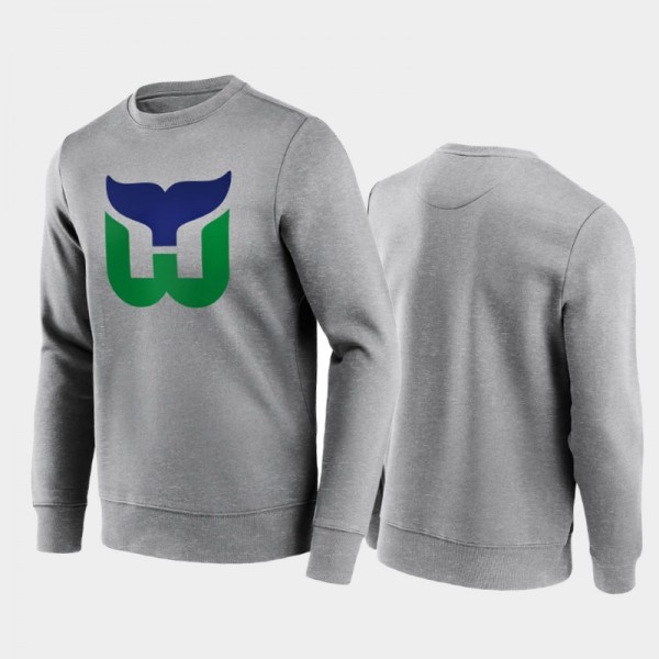 Hartford Whalers Vintage Graphic Sweatshirt Grey C...