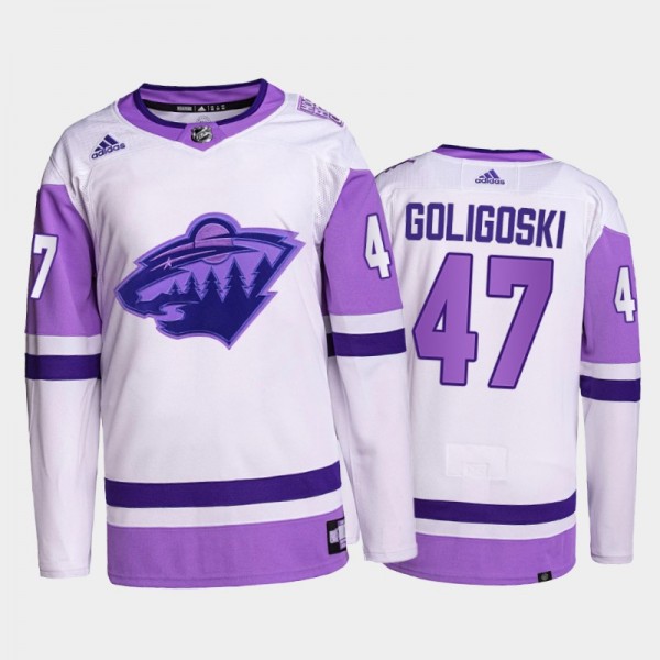 Minnesota Wild HockeyFightsCancer Alex Goligoski W...