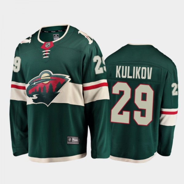Minnesota Wild #29 Dmitry Kulikov Home Green 2021 ...