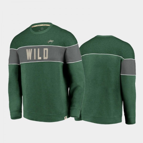 Men's Minnesota Wild Varsity Reserve Heathered Green Sweatshirt