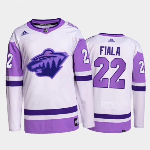 Minnesota Wild HockeyFightsCancer Kevin Fiala Whit...