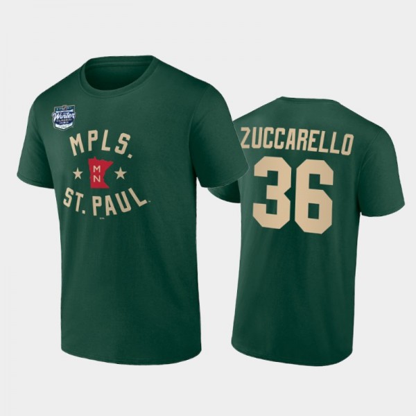 Men Minnesota Wild Mats Zuccarello #36 2022 Winter Classic Green T-Shirt