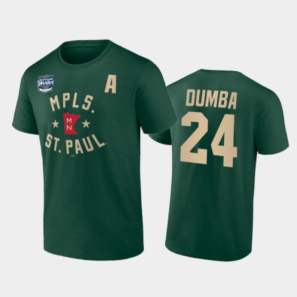 Men Minnesota Wild Matt Dumba #24 2022 Winter Classic Green T-Shirt
