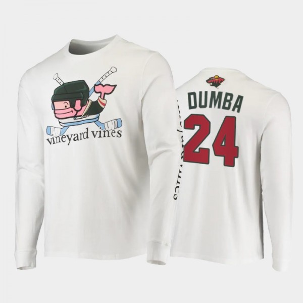 Men Minnesota Wild Matt Dumba #24 Hockey Helmet White T-Shirt