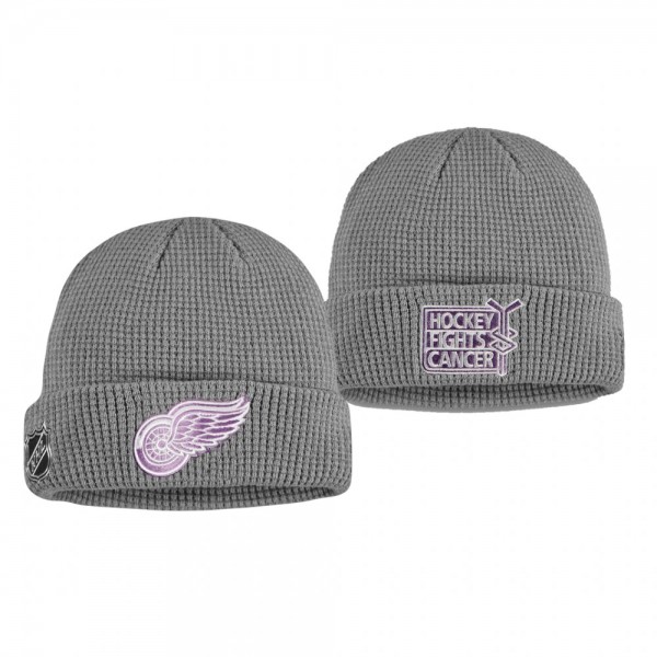 Detroit Red Wings Gray 2019 Hockey Fights Cancer C...