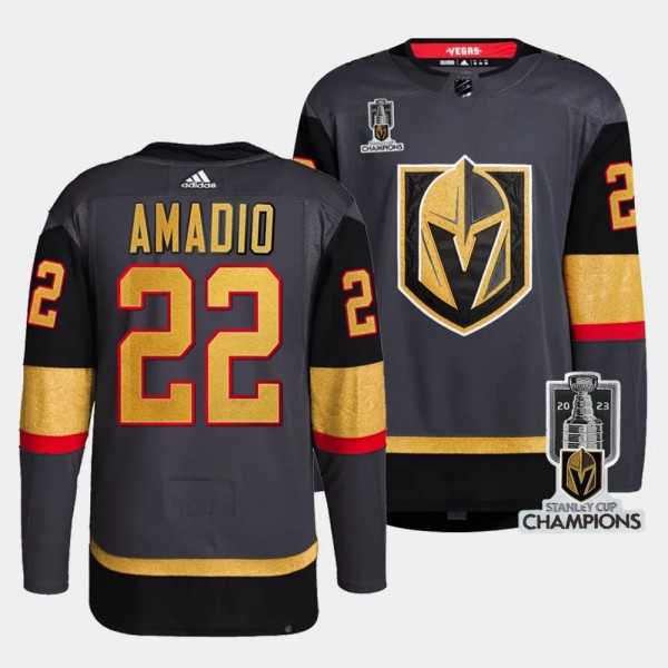 Michael Amadio Vegas Golden Knights 2023 Stanley Cup Champions Gray 22 Jersey Authentic Alternate