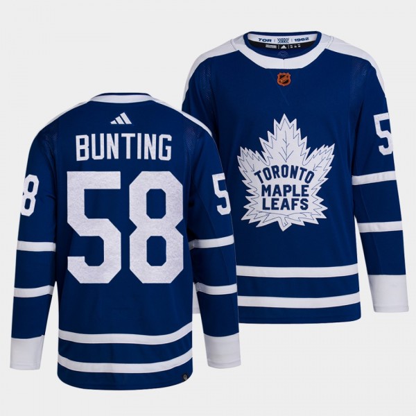 Reverse Retro 2.0 Toronto Maple Leafs Michael Bunting #58 Blue Authentic Primegreen Jersey 2022