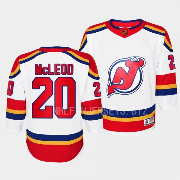 Michael McLeod New Jersey Devils Youth Jersey 2022 Special Edition 2.0 White Premier Jersey