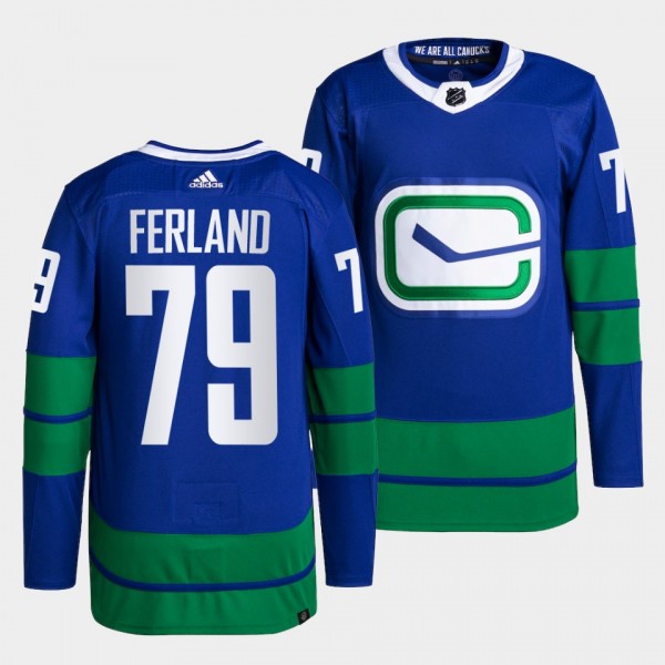 Micheal Ferland Canucks Alternate Blue Jersey #79 ...