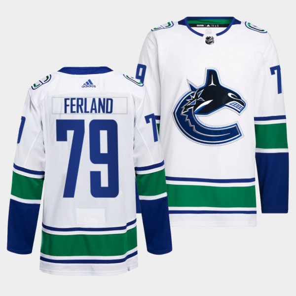 Vancouver Canucks Away Micheal Ferland #79 White J...