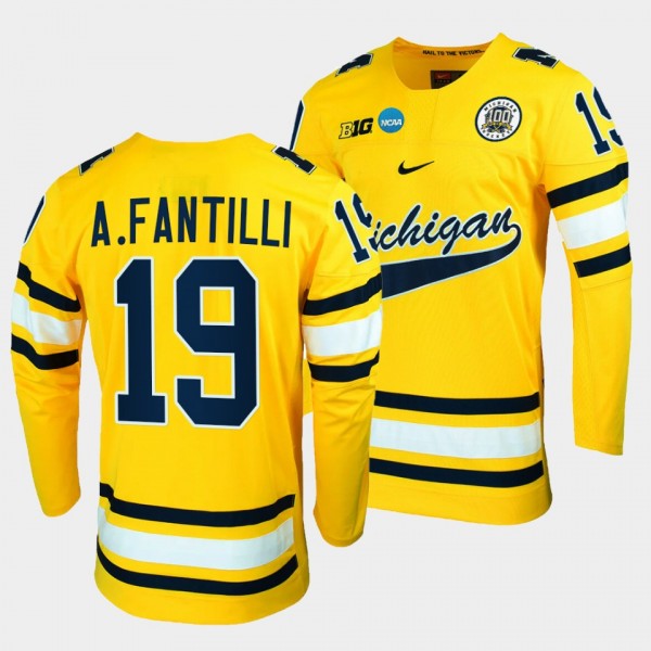 Adam Fantilli Michigan Wolverines 2023 NCAA Hockey...
