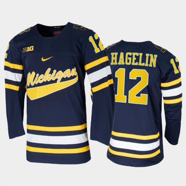 Men Michigan Wolverines Carl Hagelin #12 College H...