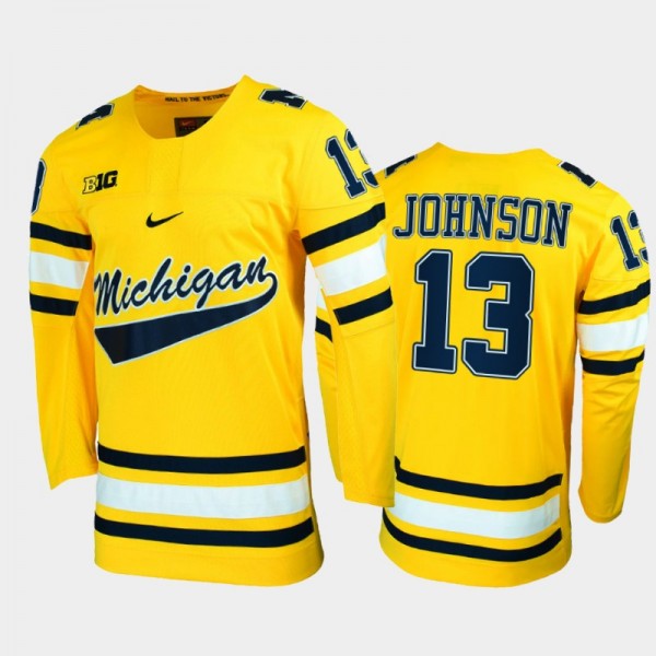 Men Michigan Wolverines Kent Johnson #13 College H...